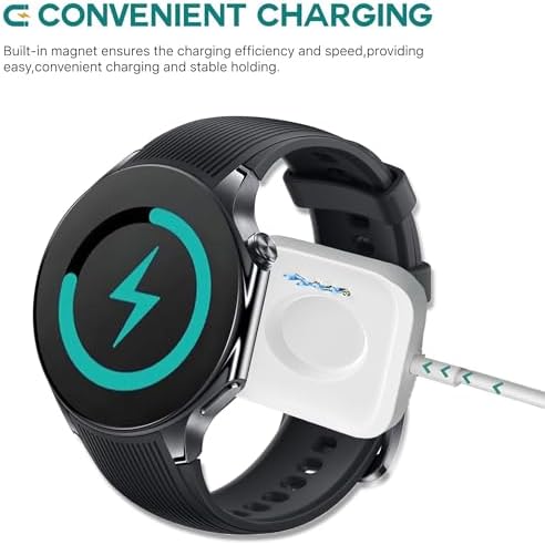 Dual-Pack Lamshaw USB Charging Dock for One Plus Watch 2 & 2 R – Ultra-Fast Charging Stations in Stylish Black & White – Perfectly Engineered for Smartwatch Users Seeking Portability and Reliability
