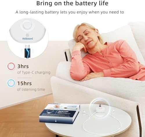 Transform Your Audio Experience with Holdsound Wireless Earbuds – Lag-Free TV Listening, 100 FT Freedom, and 15-Hour Comfort for Ultimate Entertainment – Effortless USB Optical Setup, Universally Compatible for All Your Devices