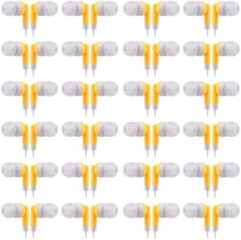 Vibrant Orange Bulk Earbuds – 100-Pack Headphones for Classroom, Labs, and Personal Use – Perfect for Kids, Students, and Adults – Enhanced Compatibility with Smartphones and Tablets – Lightweight, Durable Design for Long-Lasting Comfort and Seamless Audio Experience