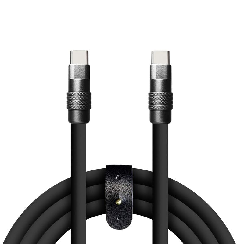 Revolutionize Your Charging Experience with the Black Chubby Samurai Edition 9.8 FT USB C Cable – Unmatched 240 W Fast Charging for i Phone 16/15, i Pad, Mac Book & Galaxy Series – Premium Silicone Build for Exceptional Durability and Versatile Use
