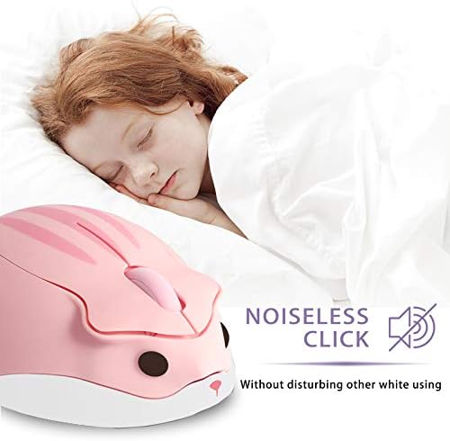 Whimsical Wireless Hamster-Shaped Mouse for Laptops and PCs – Silent 3-Button Ergonomic Design with Random Color Cable Clip – Perfect Portable Accessory for Animal Lovers and Productivity Seekers