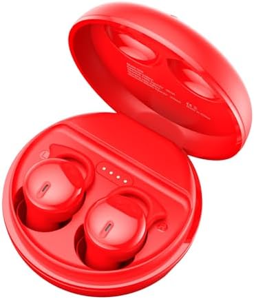Transform Your Sleep Experience with Hulaed’s Wireless Sleep Earbuds – Cutting-Edge Bluetooth 5.3 Noise-Canceling Headphones Designed for Side Sleepers – Ergonomically Crafted for Ultimate Comfort and Daily Versatility – Perfect for Active Lifestyles, Commuters, and Relaxation Seekers – Stylish Red Finish Enhances Aesthetic Appeal and Connectivity