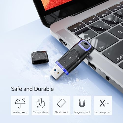 Ultra-Fast 256 GB USB 3.2 Flash Drive – Retractable High-Speed Thumb Drive with Keyring Hole for Effortless Data Storage | Perfect for Games, Photos, Music & Videos | Unmatched Compatibility & Protection