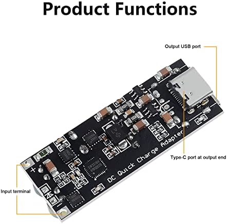 Revolutionary 60 W DC to USB Type-C Fast Charge Adapter Set – Ultimate Power Module with QC4.0 & QC3.0 for 12 V & 24 V Devices, Unmatched Compatibility for Mobile Phones and Gadgets, Compact Design for Effortless Portability and High-Efficiency Charging