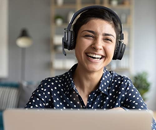 Ultimate Aluratek Bluetooth 5.0 Over-Ear Headphones with Boom Microphone – Experience Unmatched Sound Quality and Enhanced Call Clarity – Advanced Noise Cancellation for Music Lovers and Professionals – Long Battery Life for All-Day Use – Versatile Compatibility with PCs, Laptops, Mac, Tablets, and Smartphones – Your Go-To Wireless Audio Solution for Home and On-the-Go Enjoyment