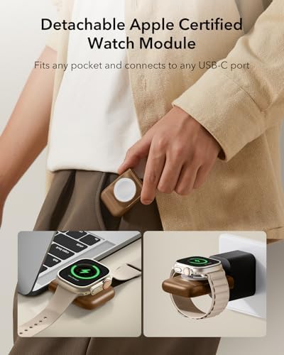 ESR Qi2 All-in-One 3-in-1 Charging Station for Apple Devices – Fast 15 W Mag Safe Charger, Certified Apple Watch & Air Pods Power Hub, Ideal Travel Companion for i Phone 16/15/14/13/12 Series, Sleek Black Design with Travel Bag Included – Maximizing Efficiency and Style