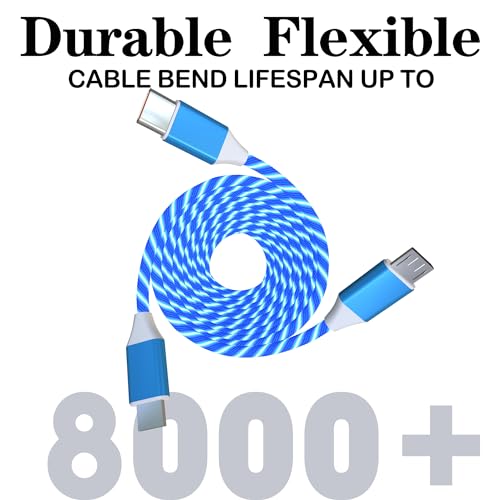LED USB C Multi Charging Cable – 3-in-1 Fast Charging Solution with 3 A Power Delivery, 4 FT Length & Innovative LED Indicator for Type C, Micro USB & Apple Devices – Durable, Tangle-Free Design Perfect for Home, Office & Travel Use