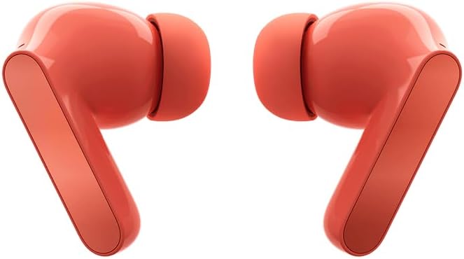 Motorola Moto Buds XT2441-1: Stylish Peach Pink True Wireless Earbuds with Cutting-Edge Active Noise Cancellation, Triple Mic Clarity for Clear Calls, IP54 Water & Dust Resistance, Advanced Bluetooth 5.3 Connectivity, and Immersive Dolby Atmos Sound Quality for Music Lovers and Professionals