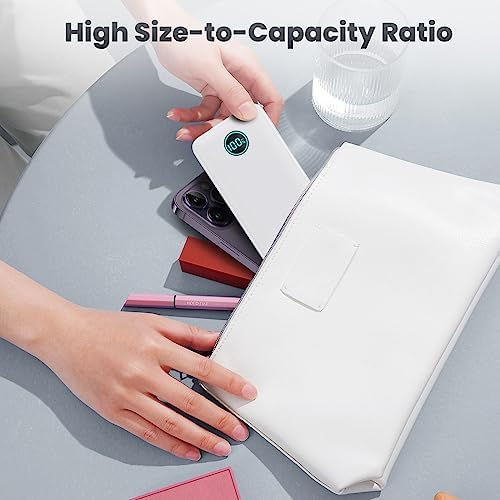 Ultra-Slim 10800 m Ah Portable Power Bank with LCD Display – Dual QC 4.0 & PD Fast Charging for i Phone 15, Android & Samsung Galaxy – Lightweight Travel Companion for Continuous Device Power