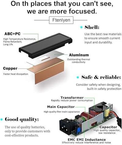 High-Speed 65 W Laptop Charger for Acer Aspire 3 & 5 Series – Universal Compatibility with A315, A514, A317 Models – Safe, Reliable Power Supply for Acer Chromebooks & Spin 3 – CE/FCC/ROHS Certified for Enhanced Protection Against Overheating & Overcharging – Premium Quality Copper Core Wire for Efficient Charging – Perfect Replacement Charger for A315-24, A515-45, A314-22, and More – Compact Design with 3.0 x 1.1 mm Connector – Reliable Power Solution for Students, Professionals, and Gamers – Keep Your Devices Running Smoothly with Maximum Performance and Safety.