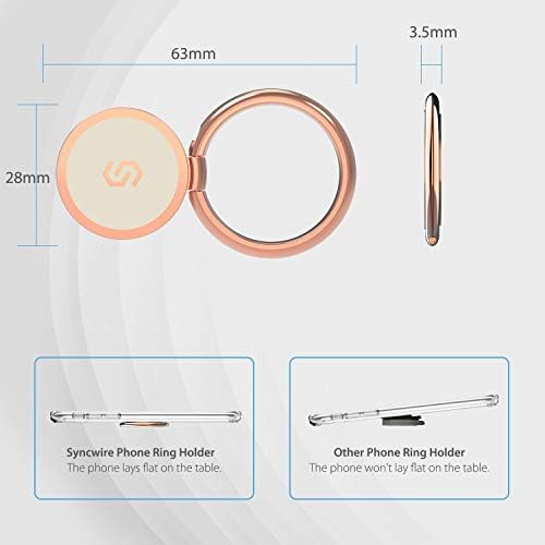 Sparkling 360° Rotation Phone Ring Holder – Bling Bling Finger Kickstand for Enhanced Grip and Stability – Premium Zinc Alloy Design for i Phone, Samsung, Pixel & All Smartphones – Secure Adhesive, Versatile Stand, and Magnetic Car Mount Compatible – Glitter Silver Finish for a Touch of Elegance