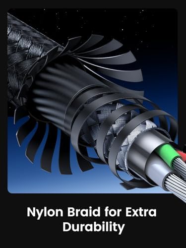 UGREEN 10 FT USB C to USB C Cable 2-Pack – 60 W Fast Charging Nylon Braided Power Cord for i Phone 16/15, Galaxy S24/S23/S22, Pixel 8/7, Mac Book Air/Pro, Dell XPS, i Pad Pro/Mini/Air, Nintendo Switch, Steam Deck – Ultimate Durability & Versatile Connectivity