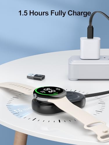 LVFAN Smartwatch Power Dock: High-Speed Retractable Charger for Pixel Watch 2/3 & Fitbit Versa/Sense – Compact USB C & A Charging Station with Tangle-Free Design for Superior Performance and Effortless Organization