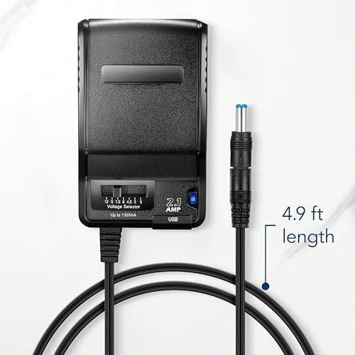 Insignia Universal AC Adapter with USB Charging Port (NS-AC1200-C) – Innovative Multi-Voltage Power Supply with Interchangeable Tips for Ultimate Compatibility and Fast Device Charging, Ideal for Laptops, Tablets, and More