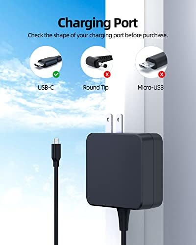High-Speed 45 W UL Certified Charger for Asus Chromebook & Zenbook – Safe, Compact Power Adapter with 7.5 ft Cord for Ultimate Flexibility – Compatible with C302, C204, CT100 P & More – Hassle-Free 30-Day Returns and 12-Month Warranty