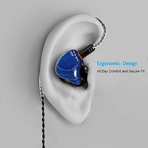 Premium Hi-Fi Dual Driver In-Ear Monitor Earbuds with Detachable Cable – Noise-Canceling Headset for Musicians, Singers & Audiophiles | Elegant Wood Grain Design for Superior Sound Isolation and Versatile Compatibility