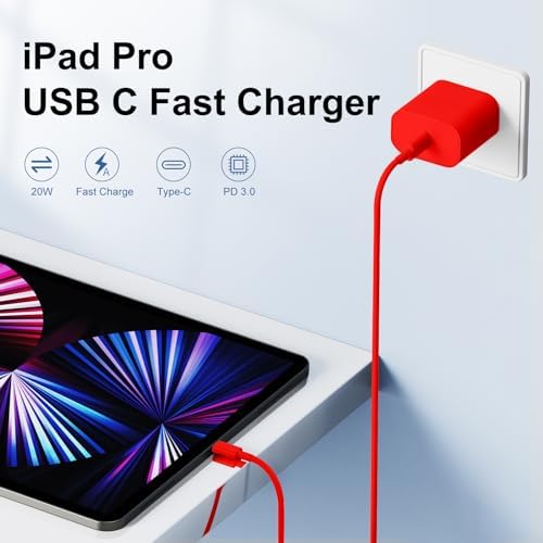Ultimate 20 W Fast Charging Solution: 10 Ft i Phone 15 Charger with 3 Durable USB-C Cables & Dual Wall Adapters – Compatible with i Phone 15/15 Pro/Pro Max, i Pad Pro, Air Pods, and Samsung Devices for Rapid Power-Up and On-the-Go Convenience