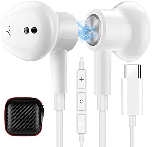 Experience Superior Sound with TITACUTE USB C Headphones – Noise-Canceling Magnetic Wired Earbuds for i Phone 16, Samsung Galaxy S25, Pixel & More – Ergonomic In-Ear Design for Comfort & Clarity, Built-in Mic for Hands-Free Calls, Enhanced Compatibility & Fast Connectivity