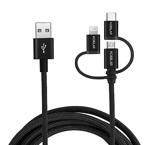Revolutionize Your Charging Experience with the Apple MFi Certified 3-in-1 Multi Charger Cable – Lightning, Type-C, and Micro Connectors for Seamless Compatibility with i Phone, i Pad, Samsung, Pixel, Mac Book Pro/Air, and Android Devices – Fast Charging and Car Play Ready for Ultimate Convenience and Performance
