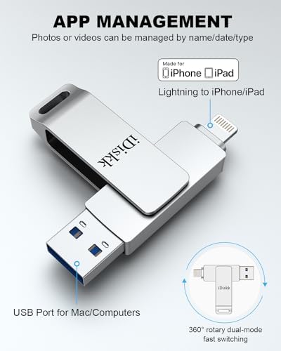 Maximize Your Apple Device Storage with the App-le MFi Certified 128 GB i Diskk Flash Drive – Ultimate i Phone and i Pad Photo Backup Solution for Effortless Data Management, High-Speed Transfers, and Enhanced Compatibility Across All Your Devices