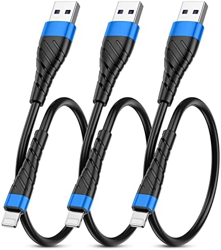 MFi Certified 6 Ft Lightning Charging Cable for i Phone – 3 Pack Fast Charging USB Cord, Durable Design for Enhanced Compatibility with i Phone 12/11/XS/Max/XR/X/8/8 P/7 P/6 & i Pad – Seamless Power-Up Experience