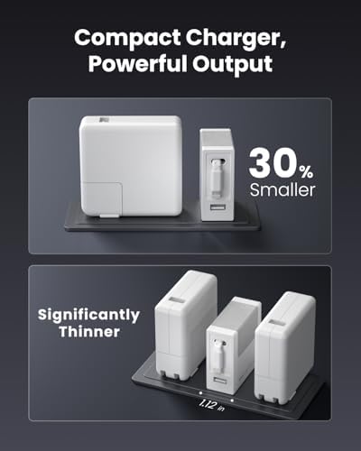 Revolutionary 40 W Fast Charging Portable USB Phone Charger Block with Retractable 31.5-inch Lightning Cable – Compact Wall Adapter with USB-C Port and Foldable Plug for i Phone 14/13/12, Perfect for Travel and Everyday Use