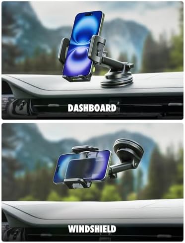 Ultimate Bracketron Car Phone Holder – Versatile Trip Grip Mount for Dashboard & Air Vent with 360-Degree Rotation, One-Handed Release for i Phone, Samsung & Android – Secure, Stylish, and Convenient Driving Companion