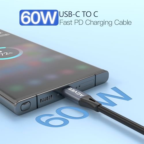 AGVEE 2 Pack 5 ft Coiled USB to USB-C Charging Cables – High-Speed 3 A Fast Charger for i Phone 16/15 Car Play, Galaxy S Series, and Google Pixel – Tangle-Free Design for Effortless Charging in Cars and at Home – USB-IF Certified for Quality and Safety – Durable, Compact, and Ideal for On-the-Go Power Solutions