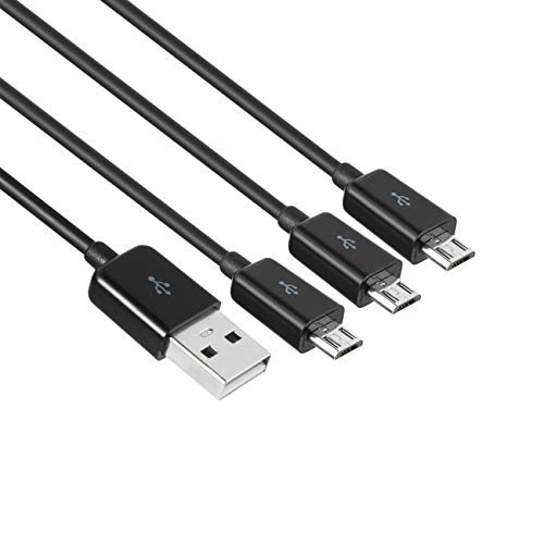 Herfair 6-Way Micro USB Splitter Cable – 4.92 FT Multi Charging Cord for Enhanced Device Connectivity and Fast Data Transfer – USB 2.0 Type A Male to 6 Micro USB Male Adapters – Universal Compatibility for Smartphones, Tablets, and More