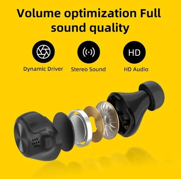 Lotus T1 Premium True Wireless Bluetooth Earbuds – Immerse Yourself in Deep Bass Sound with Ergonomic Comfort, Integrated Microphone for Clear Calls, and Waterproof Design for Active Lifestyles – Seamless Compatibility for All Devices