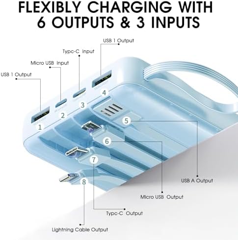 ATTCL 10000 m Ah Fast Charging Power Bank – Ultra-Portable Battery Pack for Travel & Outdoor Adventures – Dual USB Multi-Device Charger with Smart LED Display – Sleek, Lightweight Design for Phones, Tablets, and Laptops – Essential Travel Companion for Staying Connected