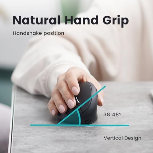 Discover Unmatched Comfort with the Perixx PERIMICE-819 B Bluetooth Vertical Mouse – Ergonomic Wireless Design for Right-Handed Users – Multi-Device Connectivity for Seamless Switching – Silent-Click Technology for a Quieter Workspace – Compact and Portable for On-the-Go Productivity – Ideal for Enhanced Wrist Health and Long Hours of Use – Perfect Companion for Home or Office – Compatible with Various Operating Systems.