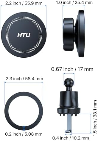 Elevate Your Driving Experience with the 2025 Military-Grade Magnetic Car Mount Vent – Ultimate Stability for Mag Safe and Android Devices, Featuring Upgraded Strongest Magnet & Metal Hook Design, Non-Charging, Black Finish, Certified Safety & Patented Technology for Unmatched Convenience and Durability.