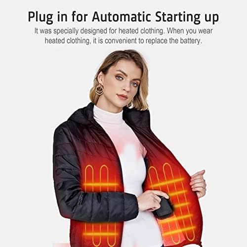 Ultimate 10,000 m Ah Heated Vest Battery Pack: Dual-Purpose Power Bank for Enhanced Heating & Device Charging – Compatible with Heated Jackets, Vests & Hoodies for Men & Women – Fast Charging, Lightweight, & Safety Certified