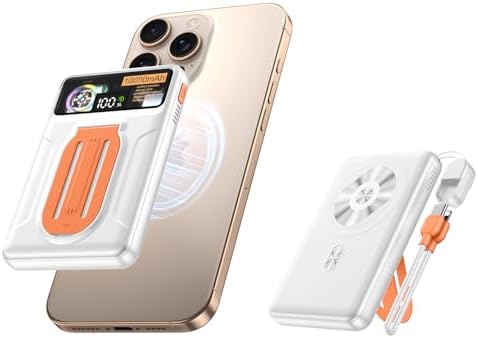 Revolutionary Magnetic Power Bank 10000 m Ah with Active Cooling Fan – Foldable Wireless Charger for i Phone 16/15/14/13/12 Pro/Pro Max/Plus/Mini – High-Speed Charging Solution for Ultimate Portability and Performance