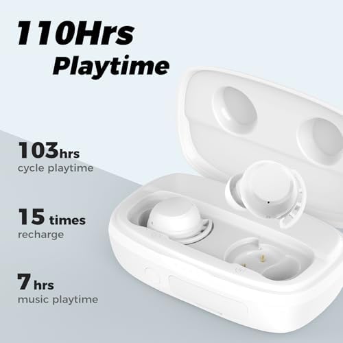 Ultimate Tribit Wireless Earbuds: 110-Hour Playtime, Bluetooth 5.3, IPX8 Waterproof, Noise Reduction, Ergonomic In-Ear Design for Comfortable Listening – Perfect for Gym, Commute & Home Use