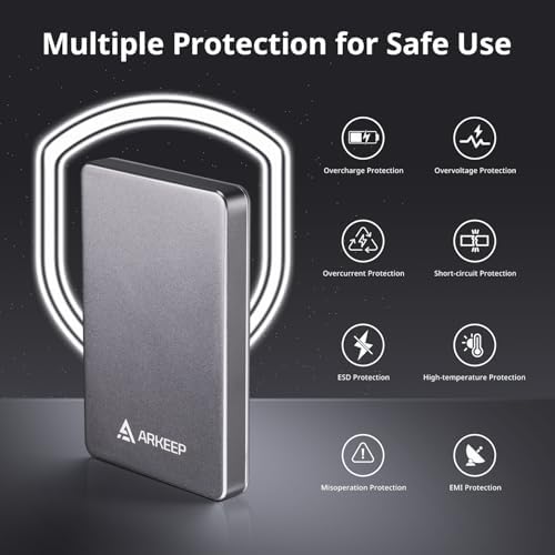 Ultra-Slim Magnetic Wireless Power Bank for i Phone 16/15/14 Series – 5000 m Ah Portable Charger with 20 W PD Fast Charging, Strong Magnet Attachment, Dual Charging Modes & Safety Features, Perfect Travel Companion for On-the-Go Power