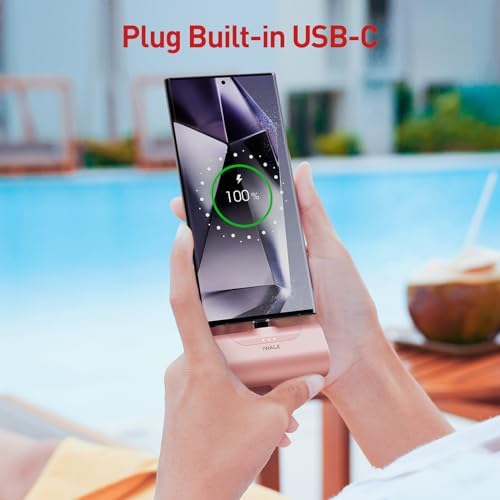 i WALK Compact 4500 m Ah USB-C Power Bank – Ultra-Lightweight Portable Charger for i Phone 16/15, Samsung Galaxy S25/S24/S23, and More – Fast Charging, Versatile Compatibility, Stylish Purple Design for On-the-Go Power Solutions