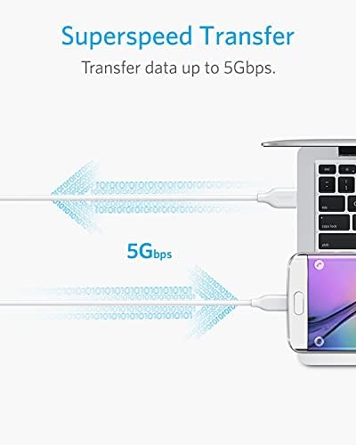 Anker Powerline 3.0 USB A to USB C Fast Charging Cable – 10 FT Durable Charger Cord with 56 k Ohm Resistor for Samsung Galaxy Note S8/S9 & Universal Compatibility – Tangle-Free & High-Speed Data Transfer for Ultimate Convenience