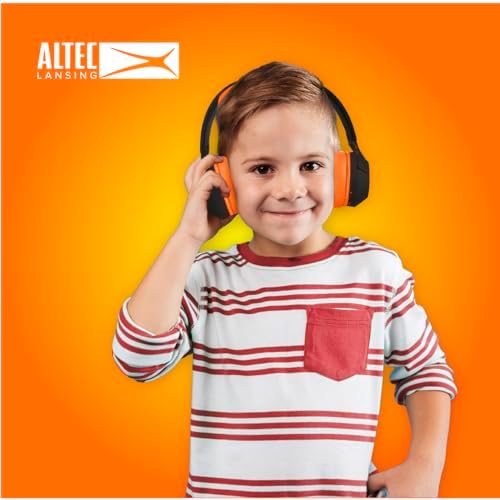 Altec Lansing Kid-Safe Wireless Headphones – Active Noise Cancellation for Children Aged 7+, 85 d B Volume Limiting, 15-Hour Battery Life, Ergonomic Foldable Design for Ultimate Comfort and Safety in Music, Movies, and Gaming