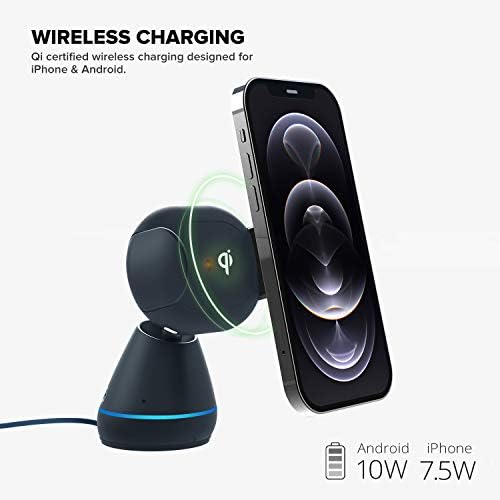 i Ottie Aivo Connect: Advanced Hands-Free Wireless Charging Car Phone Mount with Auto-Clamping for i Phone & Android – Seamless Qi Fast Charging & Optimal Viewing Angles for Safe Driving Experience