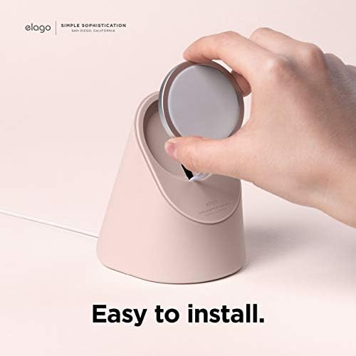 elago MS1 Charging Stand Compatible with MagSafe Charger – Premium Silicone Stand Compatible with iPhone 16/15/14/13/12 Series, Designed for iOS StandBy mode [Jean Indigo][Charging Cable Not Included] – Enhanced Compatibility and Speed