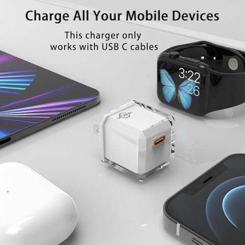 20 W USB C Fast Charger Block for i Phone 16/15/14/13 Series – Compact PD 3.0 Wall Adapter with No Cord Design for Ultimate Portability and Rapid Charging Efficiency