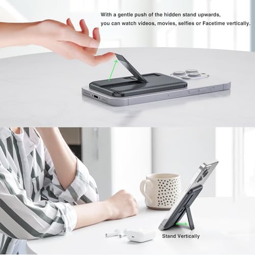 AUROX Mag Safe Phone Grip with Kickstand & Finger Loop – Premium Magnetic Holder for i Phone 12-16 Series in Sleek White – Unmatched Stability & Hands-Free Viewing for Ultimate User Convenience