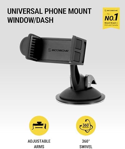 Scosche SUFMPS-SP Universal Cell Phone Stand and Holder with Non-Slip Cradle, Foldable, Adjustable Non-Magnetic Mount for Home Office Desk or Travel Compatible with iPhone, Tablet and All Devices – Enhanced Compatibility and Speed