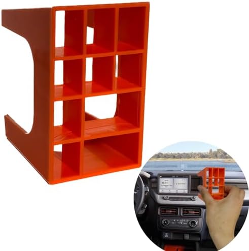 Ford Maverick Cubby Grid Phone Mount – 2021-2023 Air Conditioner Outlet Holder in Vibrant Orange – Tool-Free Installation for Hands-Free Device Access – Durable, Multi-Angle Cradle for Enhanced Driving Safety and Convenience