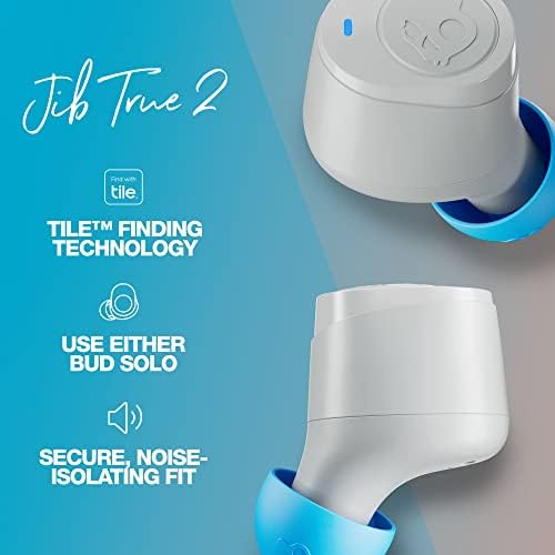 Skullcandy Jib True 2 Wireless Earbuds – Advanced Bluetooth Headphones with 33 Hours of Playtime, Superior Noise Isolation, Sweatproof & Waterproof Features, Integrated Microphone for Effortless i Phone & Android Use – Sleek True Black Aesthetic for Active Lifestyles