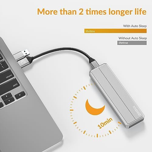 Experience Unmatched Data Transfer with the i Dsonix M.2 NVMe SSD Enclosure Adapter – Premium Aluminum Case for USB A & C 3.2 Gen 2, Supporting M-Key/B+M Key – Achieve Lightning-Fast Speeds Up to 10 Gbps for NVMe and 6 Gbps for SATA AHCI – Durable, Portable Design for On-the-Go Efficiency – Essential Accessory for Professionals and Tech Enthusiasts