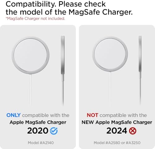 Spigen Mag Fit 2024 Mag Safe Charger Pad Cover Case for i Phone 16/15/14/13/12 & Air Pods Pro 2/4/3 – 25 W Fast Charging, Sleek Black Design, Optimal Performance & Compatibility – Ideal for Modern Tech Users