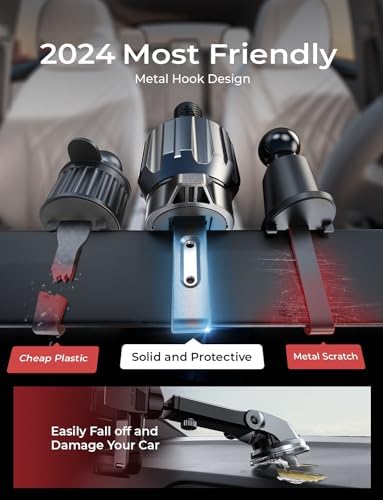 LISEN Military-Grade Universal Phone Holder for Car Vent – Premium Stability Mount for i Phone 16, i Phone 15 Pro Max & More – Effortless 360-Degree Rotation & Enhanced Grip Technology – Ultimate Smartphone Car Clamp for Safe Driving & Navigation